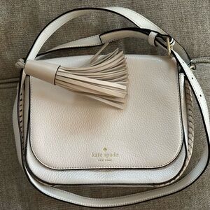 Kate Spade Cream Crossbody Bag with Tassel